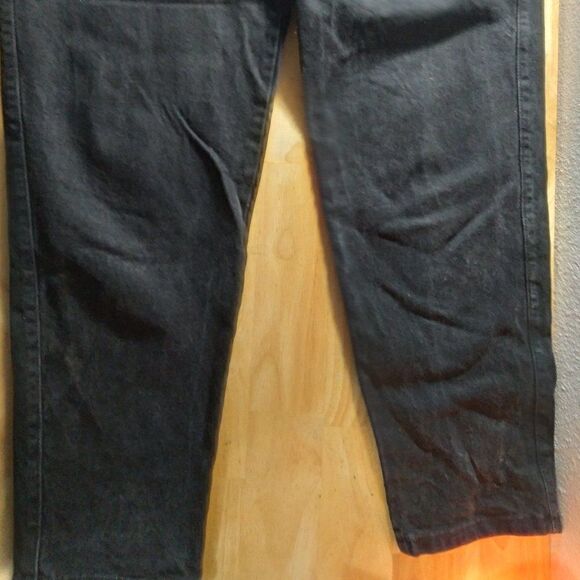 Vintage 80s Brown Tab Levi's 569 High Waist Tapered Black Denim Jeans - Picture 8 of 8